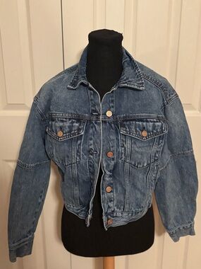 Scotch & Soda Blue Denim Jacket with Printed Lining